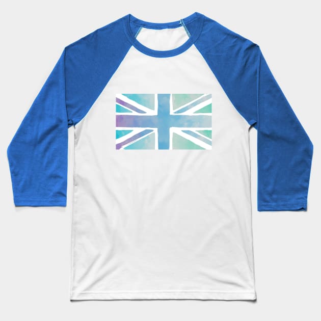 Union Jack in watercolors Baseball T-Shirt by chris@christinearnold.com